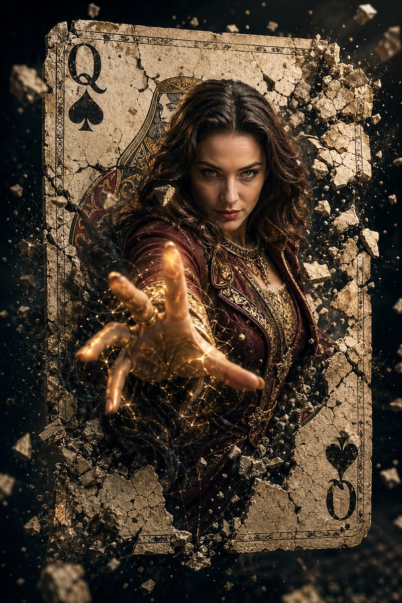GPT Image 2 by @iamsofiaijaz: A hyper-realistic cinematic movie poster of a powerful female sorcerer with the