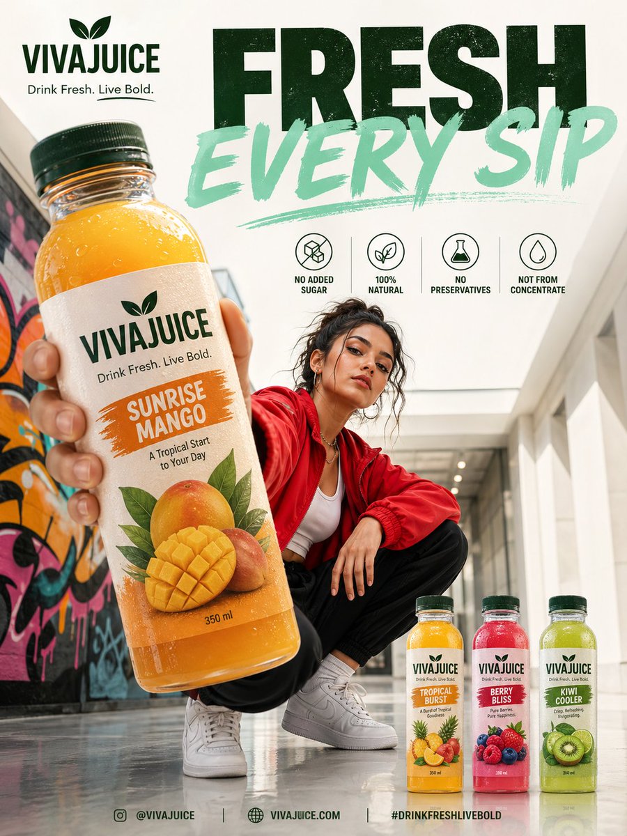 GPT Image 2 by @AIwithSarah_: Create a premium modern beverage advertisement poster in a vertical 3:4 format f