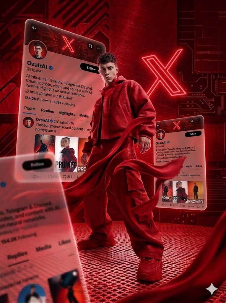 GPT Image 2 by @Ozayrr_irl: A cinematic, high-energy digital art piece in a monochromatic crimson red color