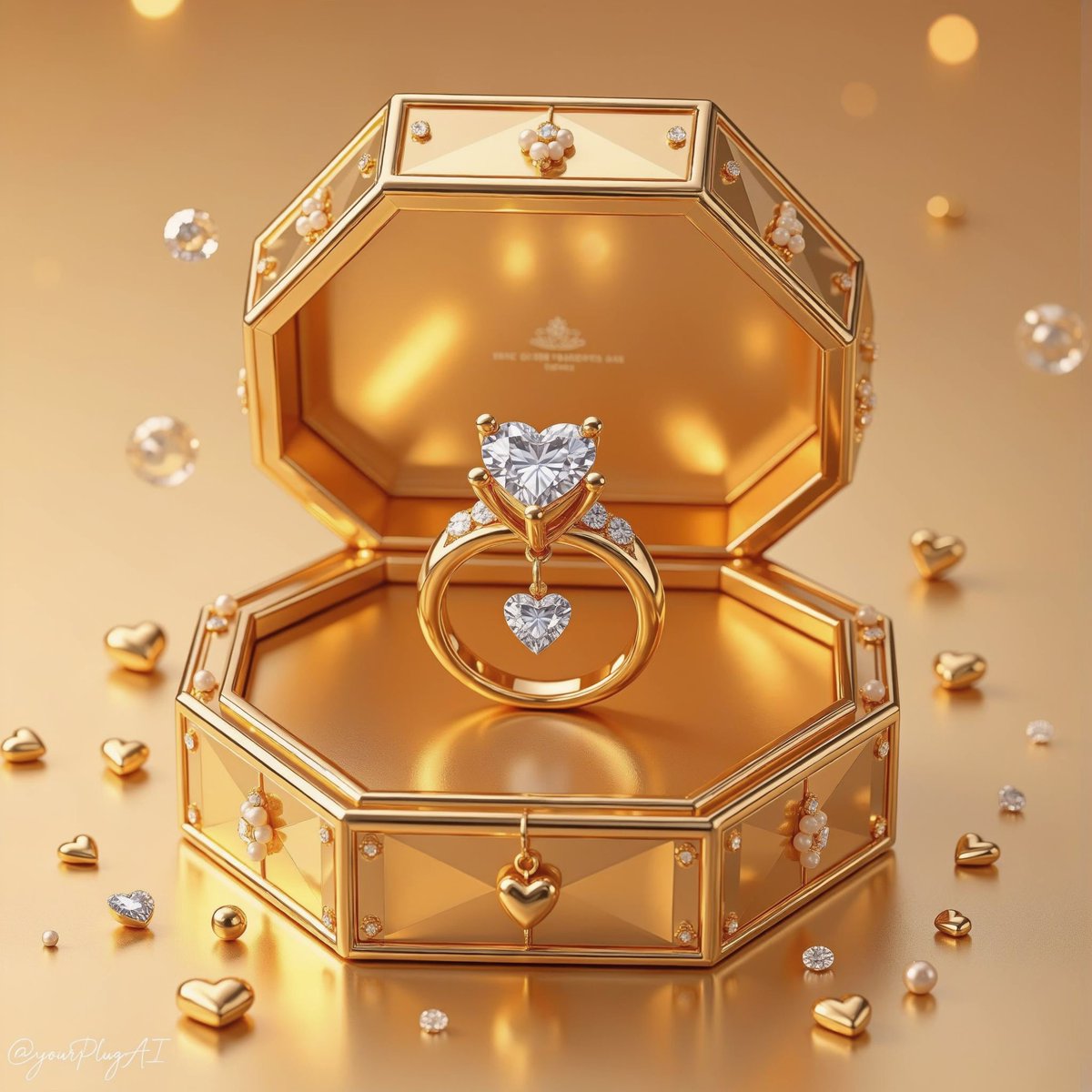 GPT Image 2 by @yourPlugAI: Create a hyper-realistic luxury product photography scene featuring [LUXURY OBJE